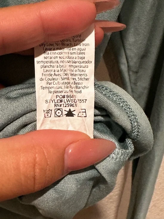 Beyond Yoga Featherweight Long Sleeve Tee XS Minty Slate Heather - Picture 5 of 5